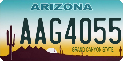 AZ license plate AAG4055