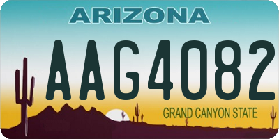 AZ license plate AAG4082