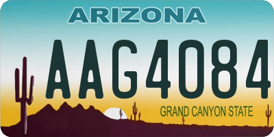 AZ license plate AAG4084