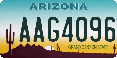 AZ license plate AAG4096