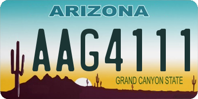 AZ license plate AAG4111