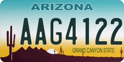 AZ license plate AAG4122