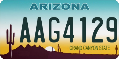 AZ license plate AAG4129