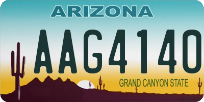 AZ license plate AAG4140