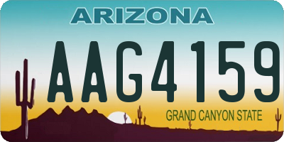 AZ license plate AAG4159