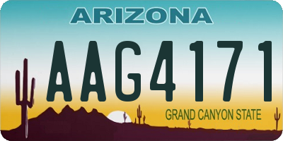 AZ license plate AAG4171