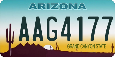 AZ license plate AAG4177
