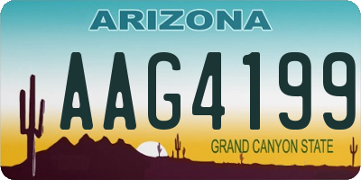 AZ license plate AAG4199