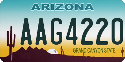AZ license plate AAG4220