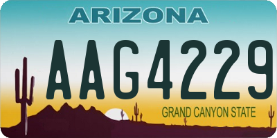 AZ license plate AAG4229