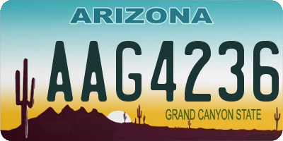 AZ license plate AAG4236