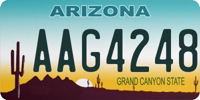 AZ license plate AAG4248
