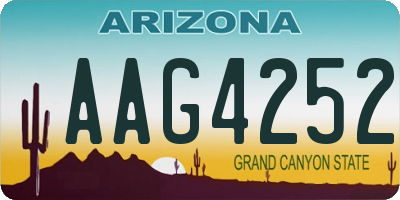 AZ license plate AAG4252