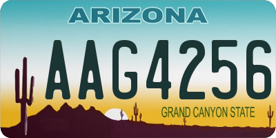 AZ license plate AAG4256