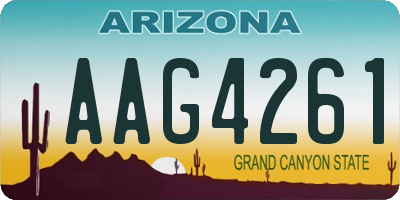 AZ license plate AAG4261