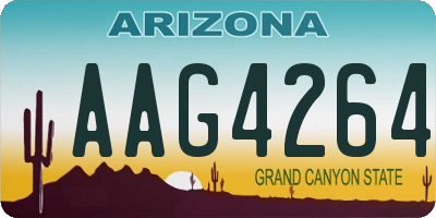 AZ license plate AAG4264