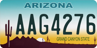 AZ license plate AAG4276