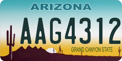 AZ license plate AAG4312