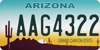 AZ license plate AAG4322