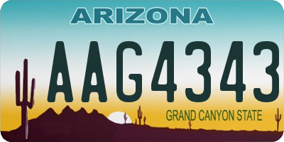 AZ license plate AAG4343