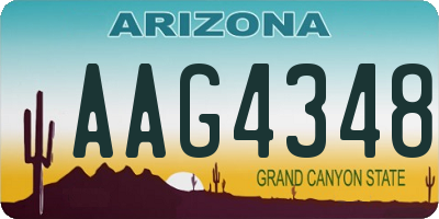 AZ license plate AAG4348
