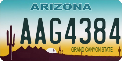 AZ license plate AAG4384