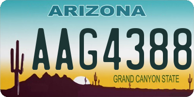 AZ license plate AAG4388