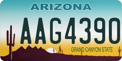 AZ license plate AAG4390