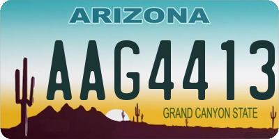 AZ license plate AAG4413