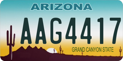 AZ license plate AAG4417