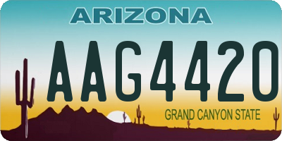 AZ license plate AAG4420