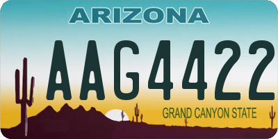 AZ license plate AAG4422