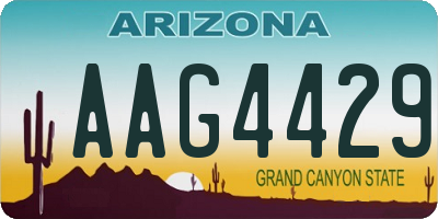 AZ license plate AAG4429