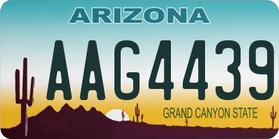 AZ license plate AAG4439