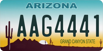 AZ license plate AAG4441