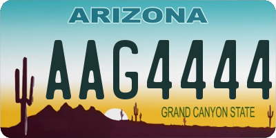 AZ license plate AAG4444