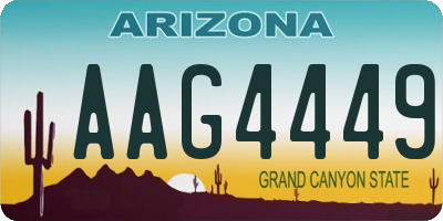 AZ license plate AAG4449