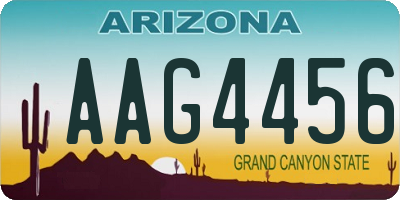 AZ license plate AAG4456