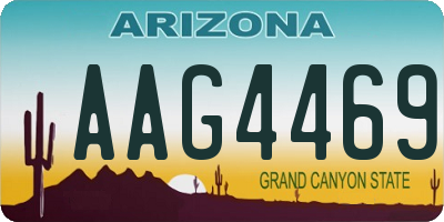 AZ license plate AAG4469