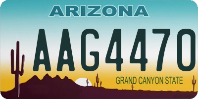 AZ license plate AAG4470