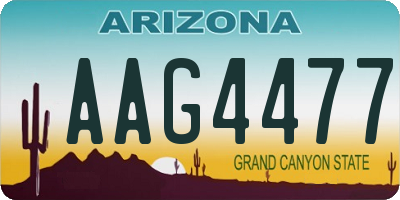 AZ license plate AAG4477