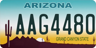 AZ license plate AAG4480