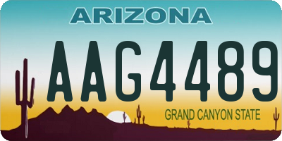 AZ license plate AAG4489