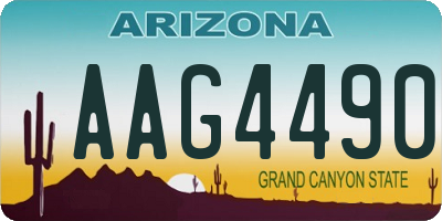 AZ license plate AAG4490
