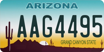 AZ license plate AAG4495