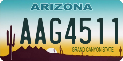 AZ license plate AAG4511