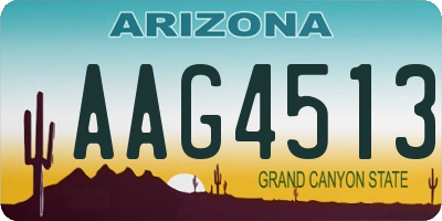 AZ license plate AAG4513