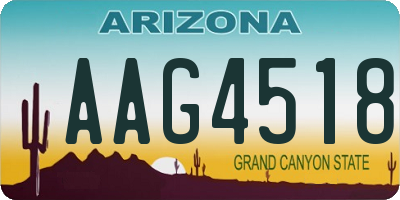 AZ license plate AAG4518