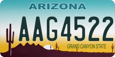 AZ license plate AAG4522