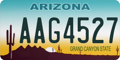 AZ license plate AAG4527